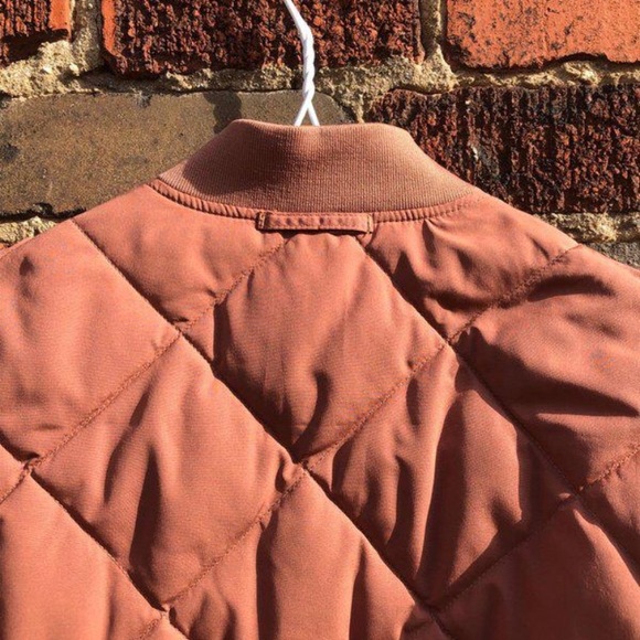 Frank and Oak quilted bomber in dusty rose - Picture 3 of 3